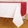 Tablecloth MAINS, square, grey-beige