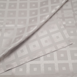 Tablecloth MAINS, square, grey-beige