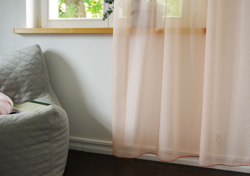 Tulle curtain LAURA 11101 v.11, peach