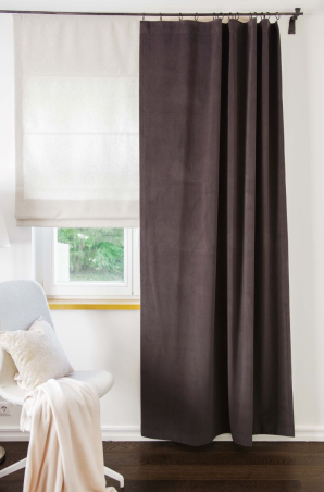 Blackout curtain SENSATION v.497, graphite gray