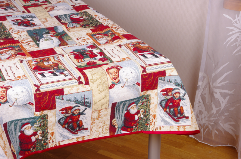 Christmas tablecloth SNOW