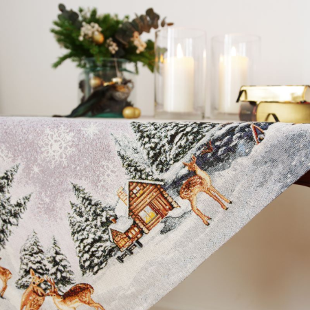 Christmas tablecloth WINTER 100x100cm