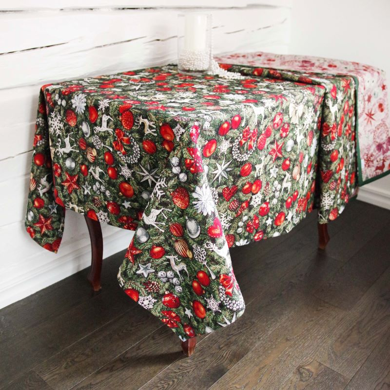 Christmas tablecloth SPRUCE, allover, rectangular