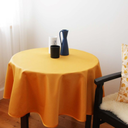 Tablecloth DANUBIO, round, yellow