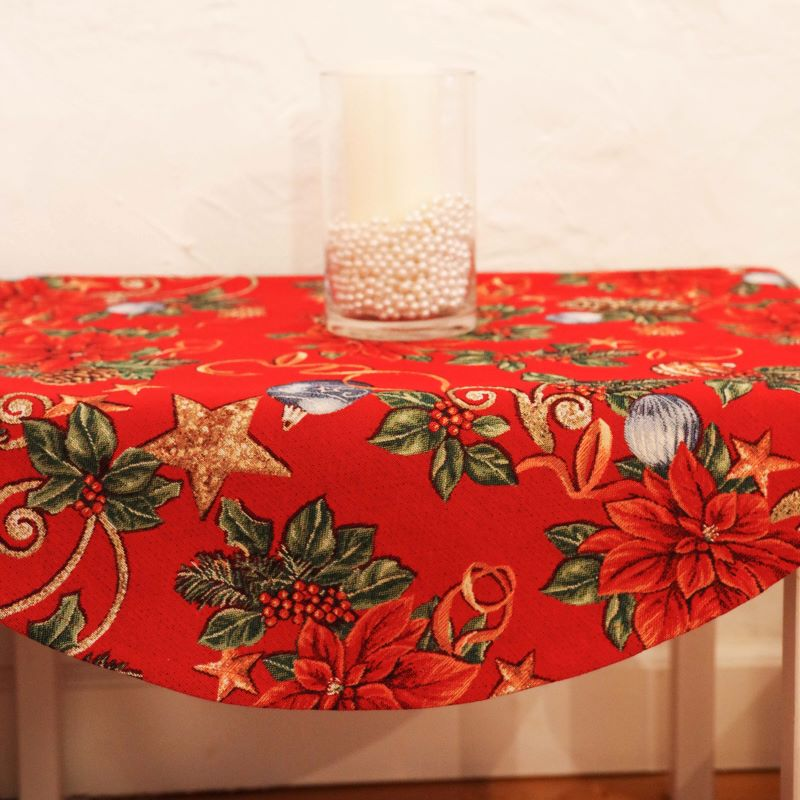 Christmas tablecloth CRACKERS, round