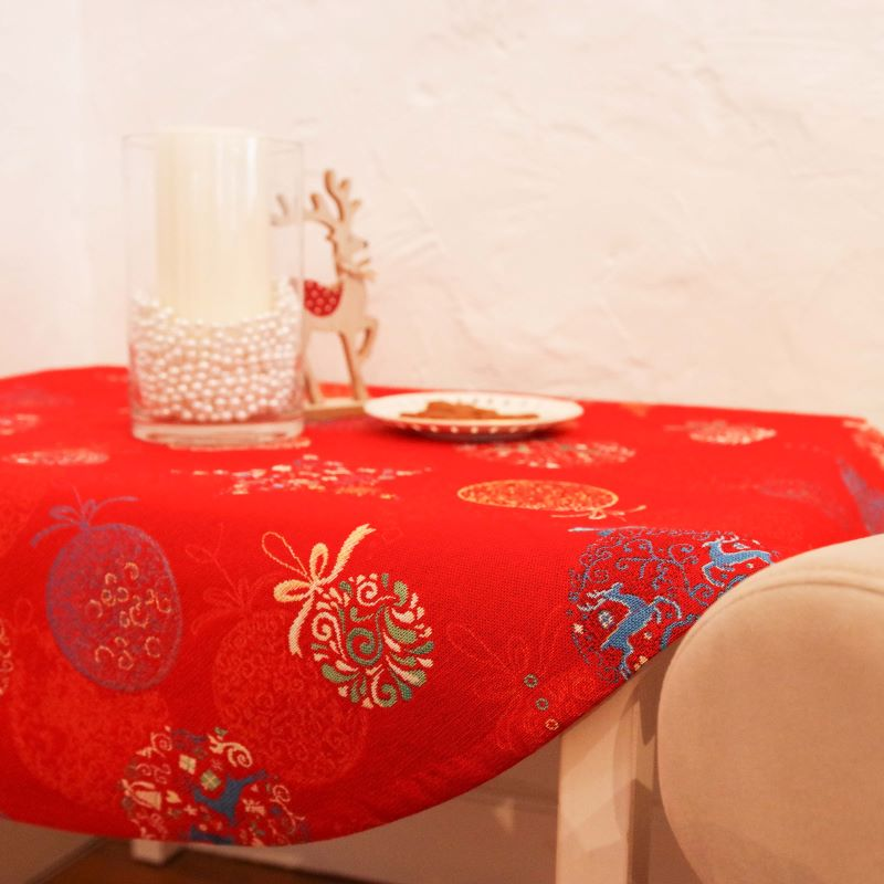 Christmas tablecloth JUL, round