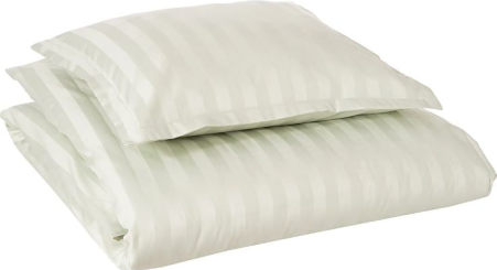 Bed linen HOTEL CLASSIC, 200x210cm, striped satin, mint green