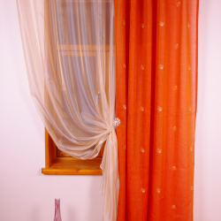 Tulle curtain LAGUNA 805 v.628, golden