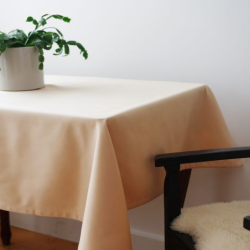Tablecloth RASO v.02, champagne, square, with Teflon treatment