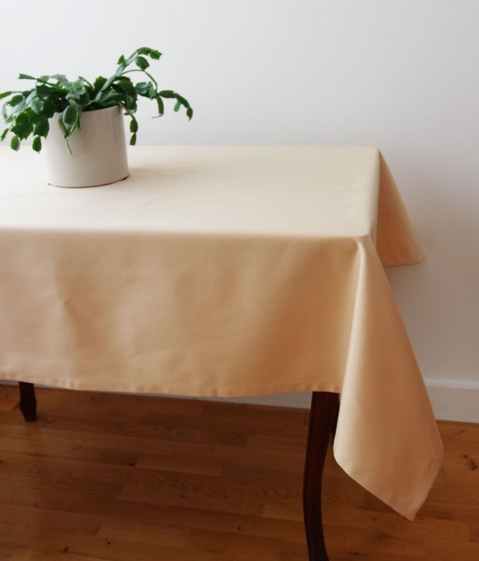 Tablecloth RASO v.02, champagne, square, with Teflon treatment