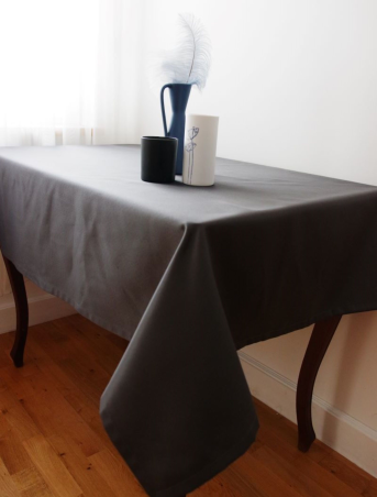 Tablecloth RASO v.44, dark grey, rectangular
