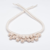 Curtain belt POM-POM, v04, pearl white