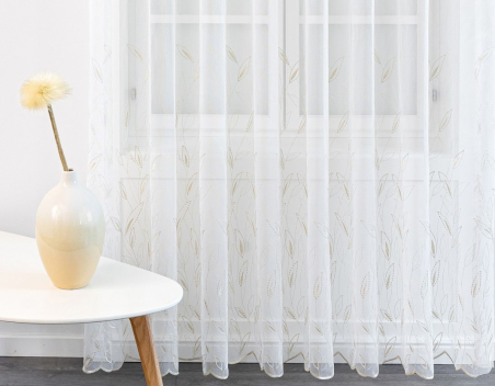 Sheer curtain LITERA v.02, gold