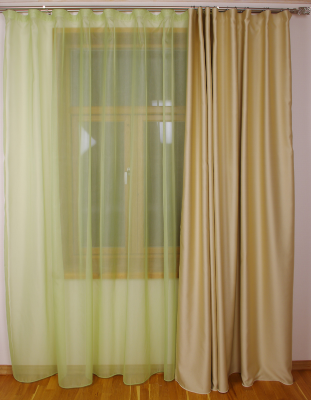 Sheer curtain LAURA 11101 v.17, green