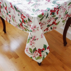 Tablecloth JERTE, cherries, with Teflon treatment