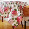 Tablecloth HORTENSIA, pink, with Teflon treatment