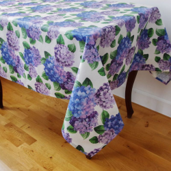 Tablecloth HORTENSIA, purple, with Teflon treatment