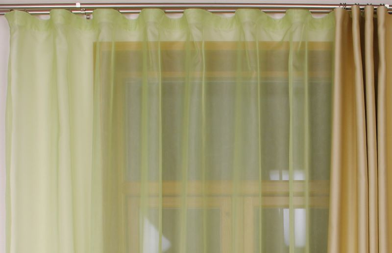 Upper curtain LAURA 11101 v.17, green, READY CURTAIN