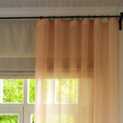 Upper curtain LAURA 11101 v.11, peach, READY CURTAIN