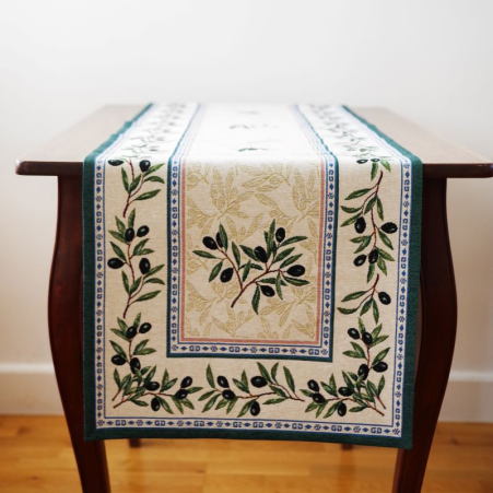 Table runner BAENA-olives