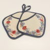 Pot holders SUVI, with pocket, blue
