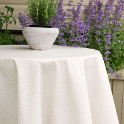 Tablecloth GAR v.33, light beige, round, with Teflon treatment