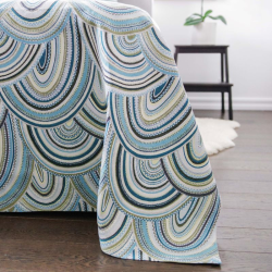 Bed cover MUMBO v.23, turquoise blue