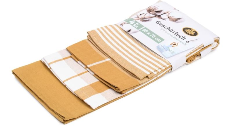 Kitchen towel GÖZZE 60057, set, v.16, mustard yellow
