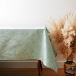 Tablecloth SENEKA v.24, aquamarine, square, with Teflon treatment