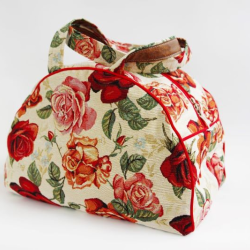 Travel bag ROSES, light