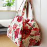Travel bag ROSES, light