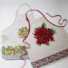 Apron flower with custom embroidery