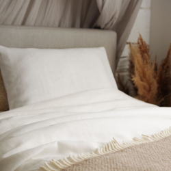 Bed linen LINANE 150x200cm, white, 100% linen
