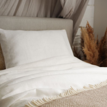 Bed linen LINANE 150x200cm, white, 100% linen