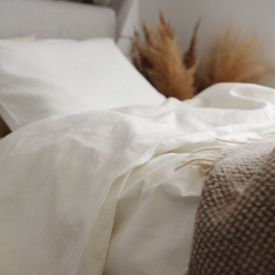 Bed linen LINANE 150x200cm, white, 100% linen