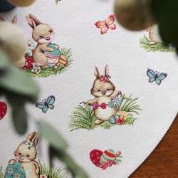 Table runner OSTERN, round