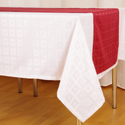 Tablecloth MAINS, rectangular, white