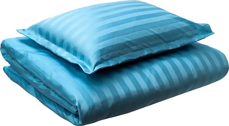 Bed linen HOTEL CLASSIC, 150x210cm, striped satin, beige